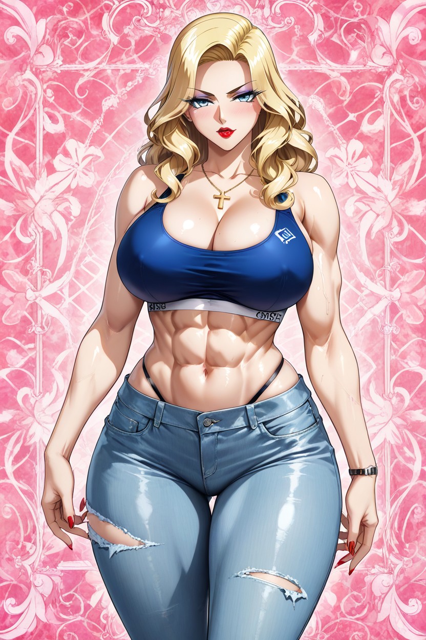 And Compact Hourglass Physique Upper Body She Features Well-defined, Big Breastse-cup, Dense Thighs ヘンタイAIポルノ
