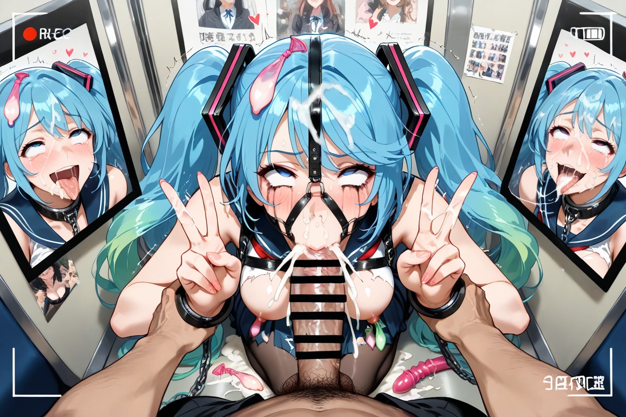 Excessive Cum On Face, Running Makeup, Pov Blowjob Hentai AI Porn