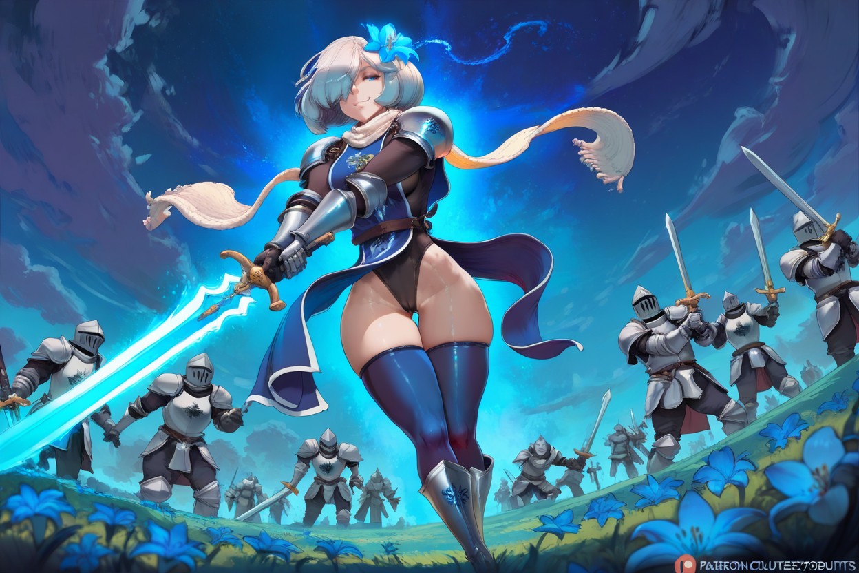 Dutch Angle, Backlit, Two-handed Longsword Hentai AI Porn