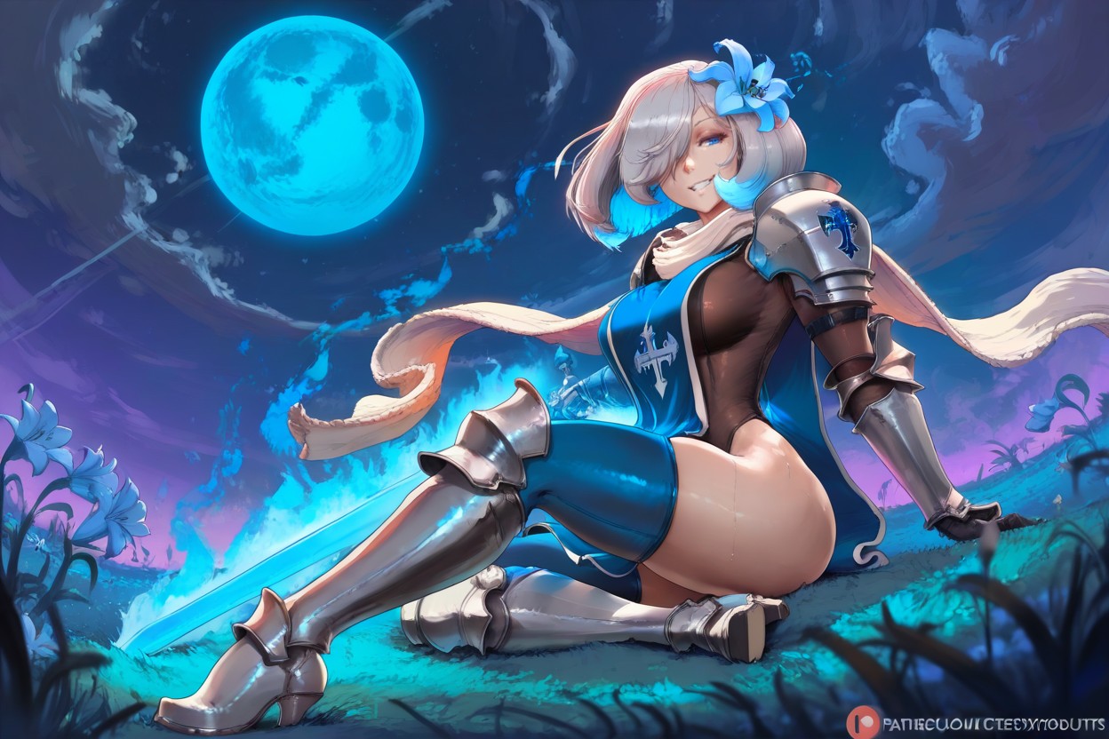 Blue Eyes, Bartolomeobari Style, Side View Porno IA Hentai