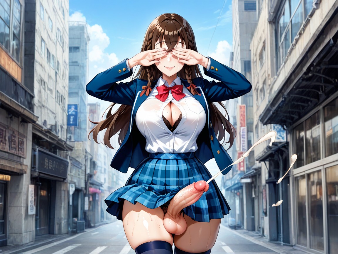City, Wide Eye, Cowboy Shot Hentai IA