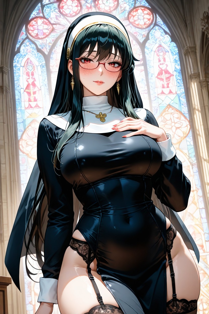 Church, Hyper Realistic, Perfect Details Hentai AI Porn