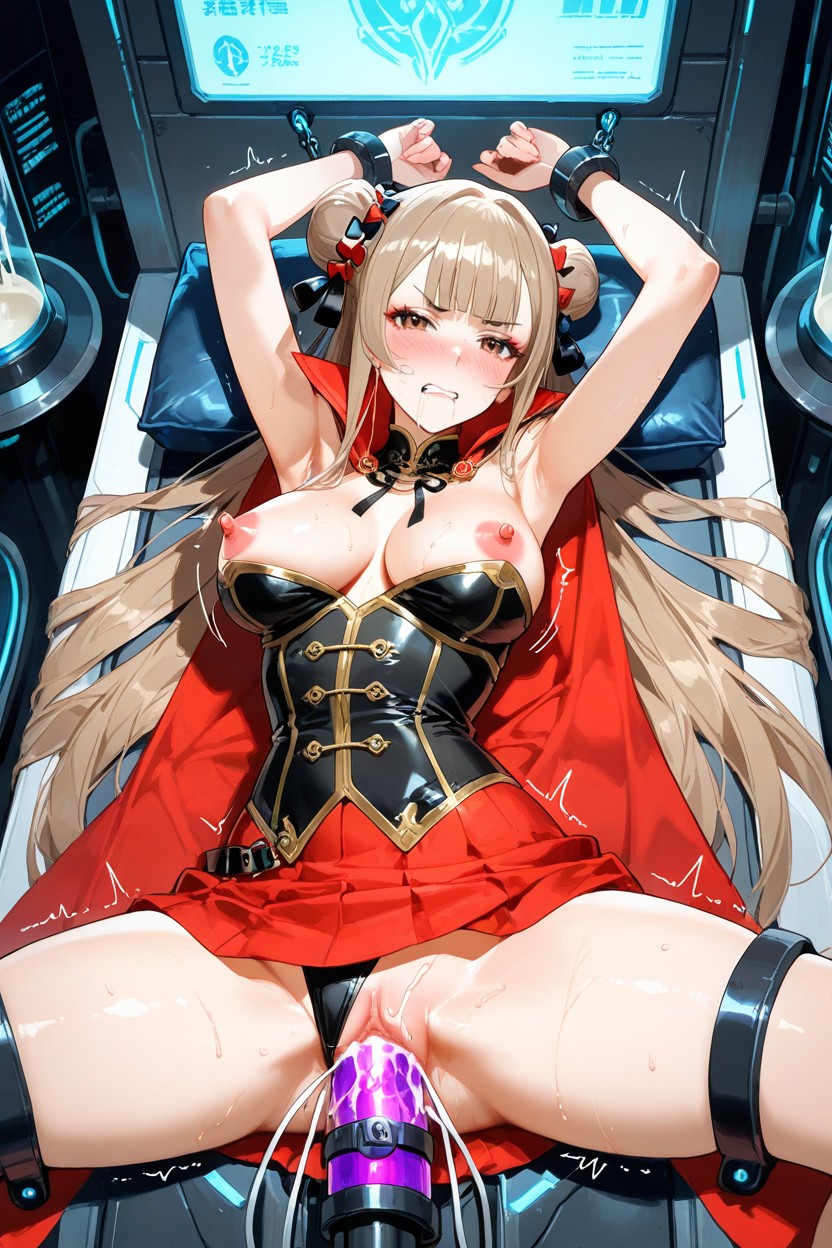 Light Brown Hair, Milking Machine, Arched Back Hentai AI Porn