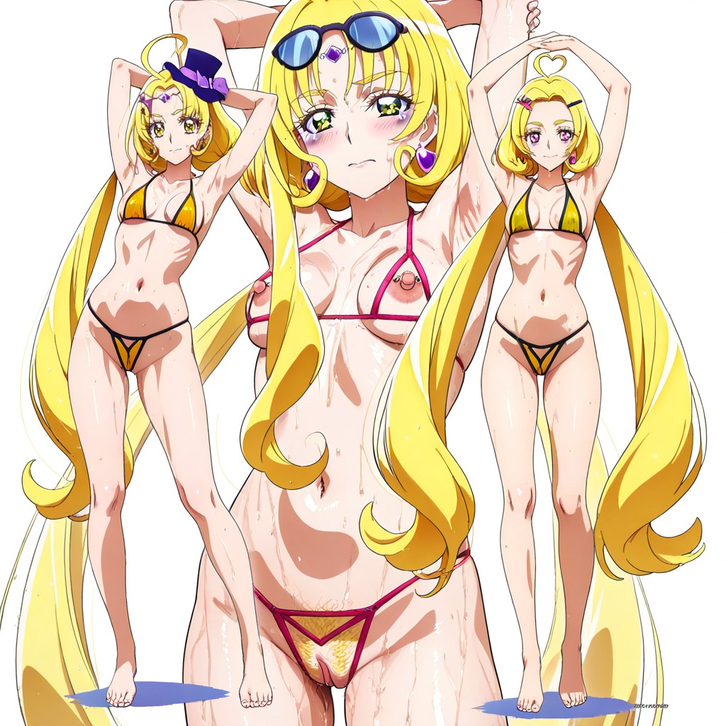 Erect Nipple, Extremely Sweaty, Spreading Elegantly To The Left And Right No Ears Hentai IA