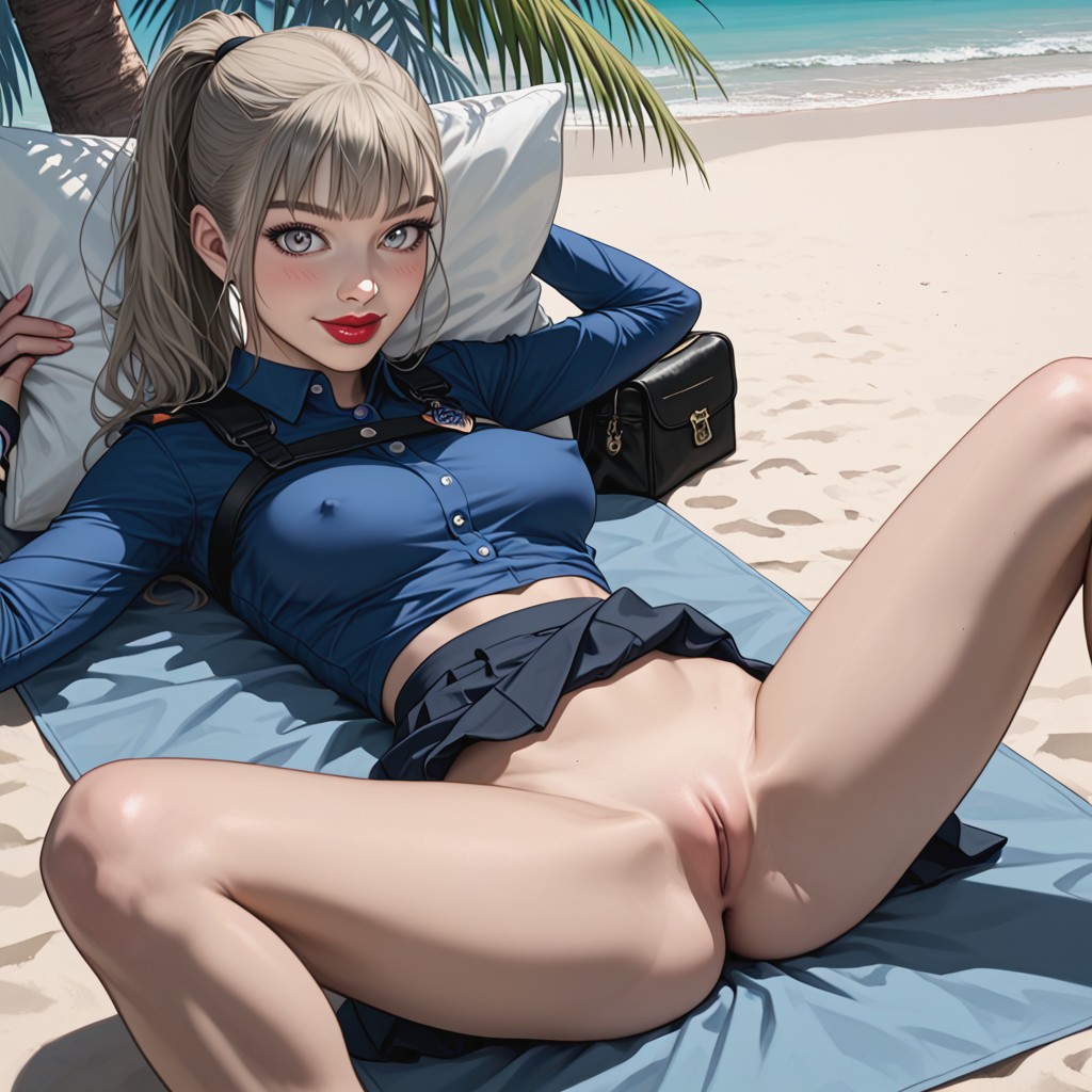 Culo Pequeño, Dark Red Lipstick, Eyelashes Hentai IA