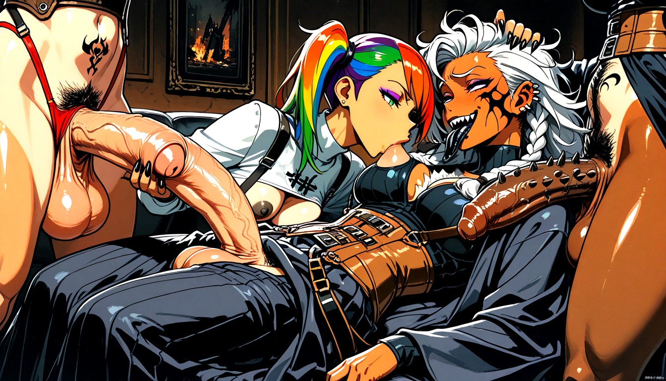 Long Braids, Flaccid, Fit Porno IA Hentai