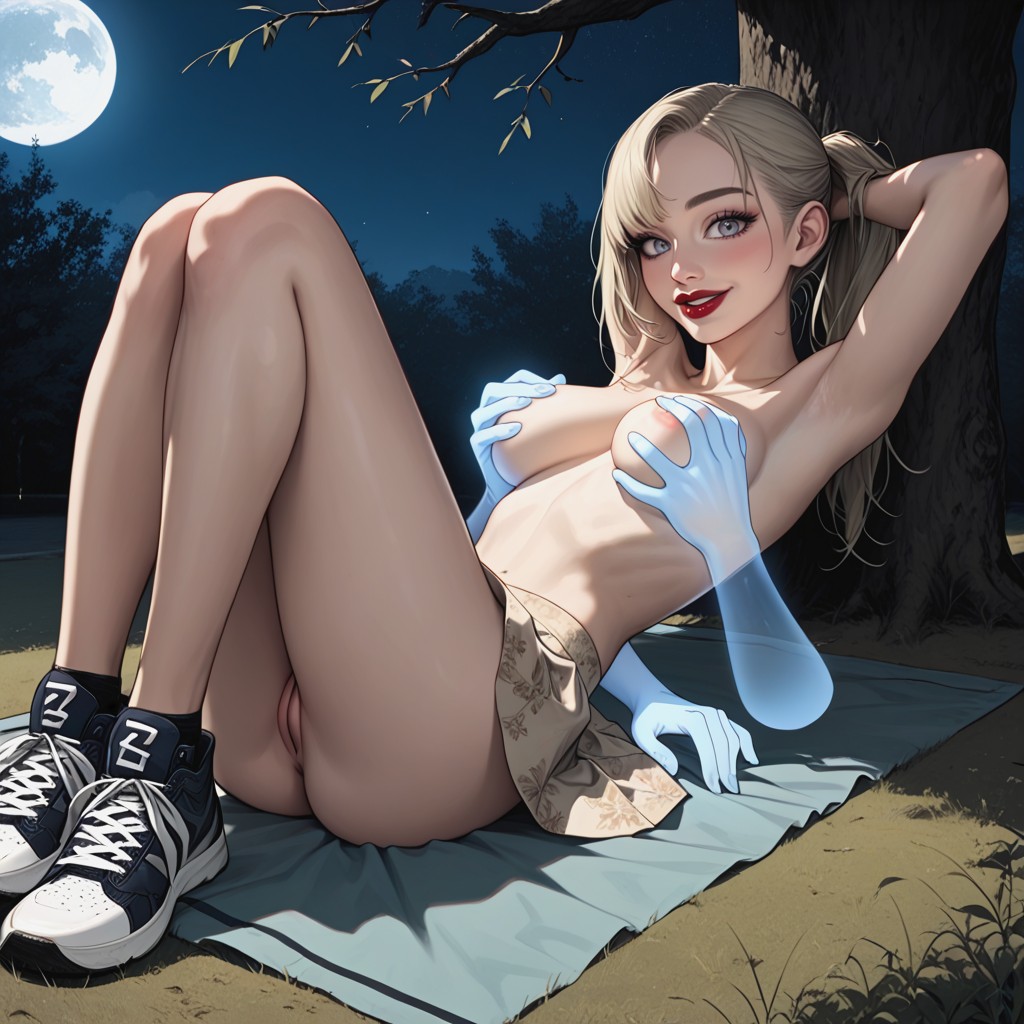 Dimly Lit, Looking At Viewer, Blushing Hentai AI Porn