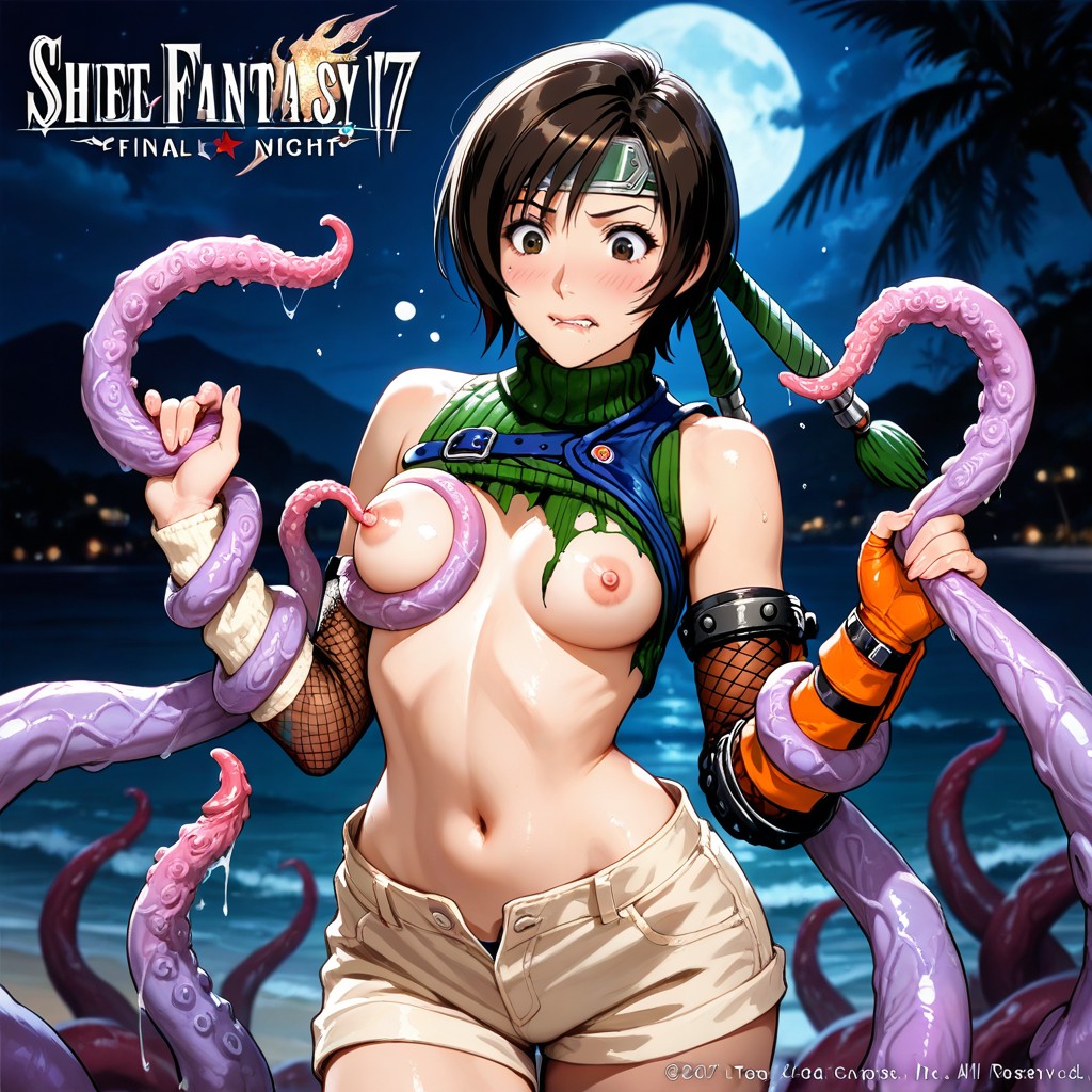 Tentacles Follow Her, Naval Exposed, Tentacles Monster Grope Her Behind Hentai IA