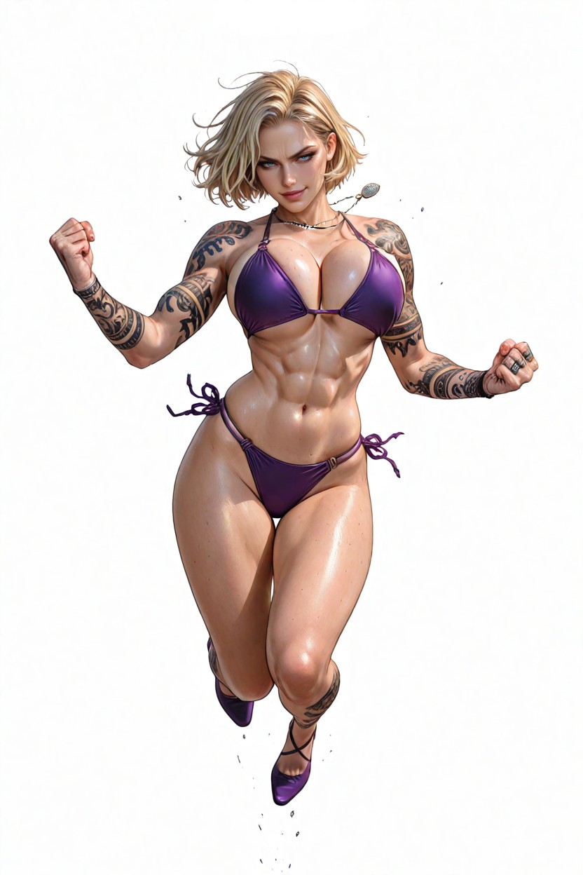 Short Length, Large Breasts, White Background Hentai AI Porn