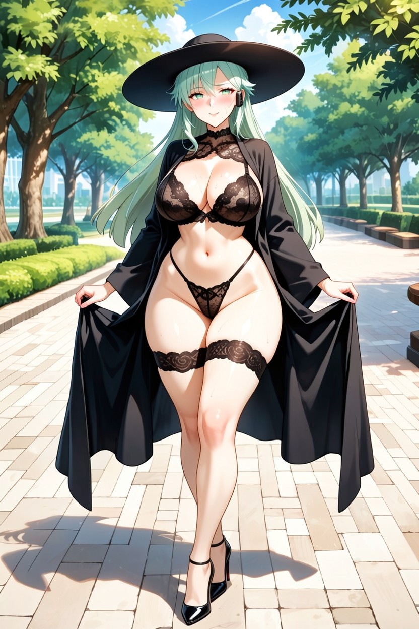Black Graduation Robe, Medium Ass, Park Hentai AI Porn