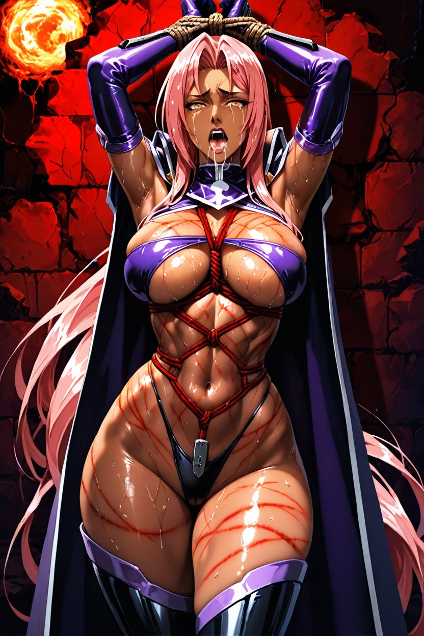Underboob, Detailed Eyes, Rope Marks Body Hentai AI Porn