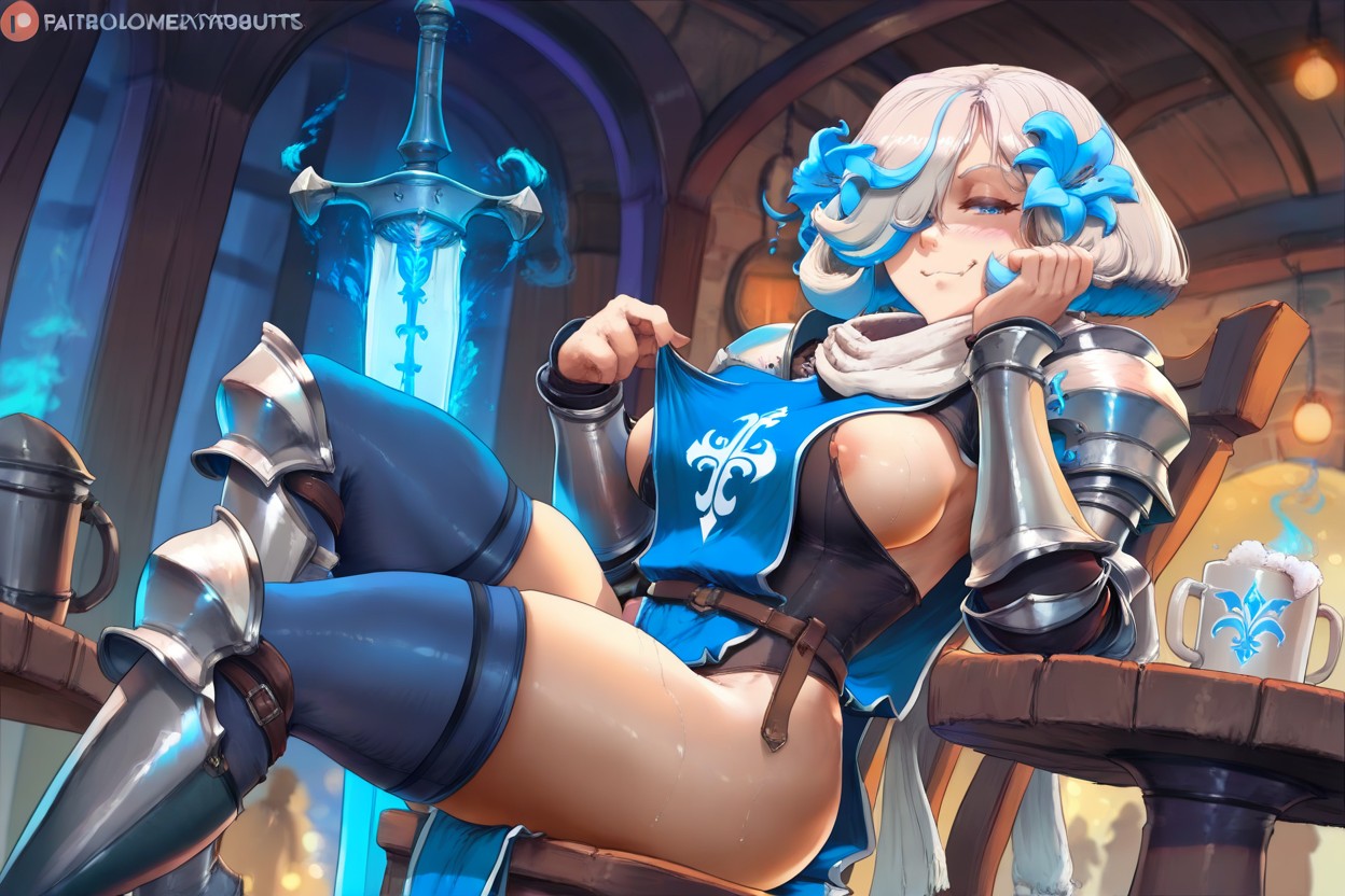 Bartolomeobari Style, Blue Eyes, White Loincloth Hentai AI Porn