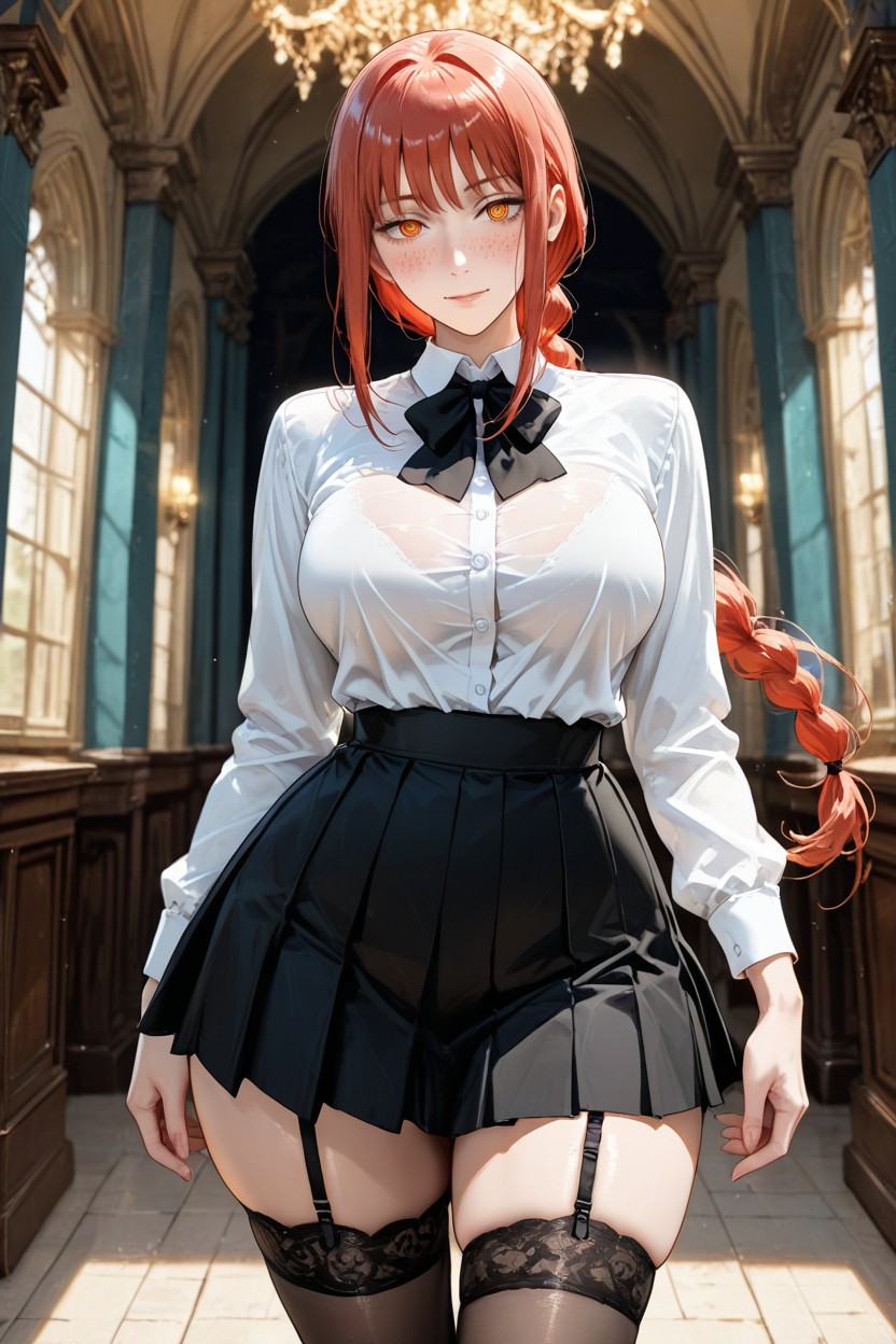 Beautiful Face, Blushing, French Maid Hentai AI Porn