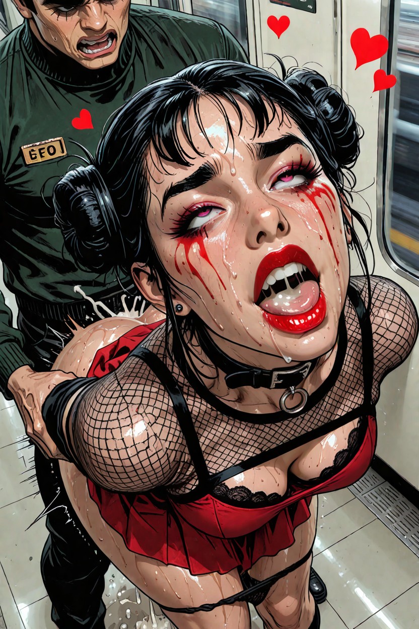 Ultra Detail, Oiled Skin, Ahegao Hentai AI Porn