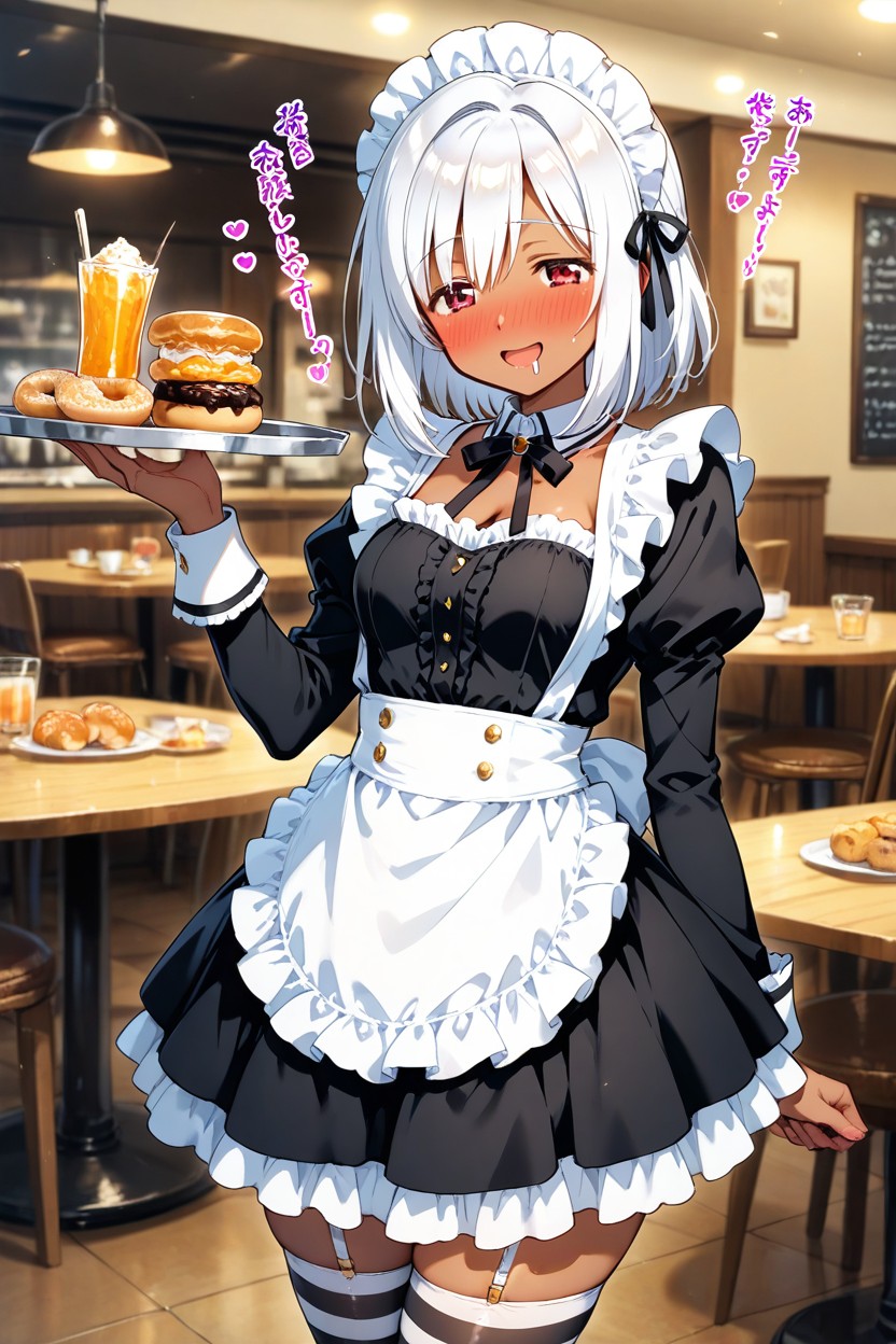 Smiling, Shining Lights, Holding Donuts Hentai AI Porn