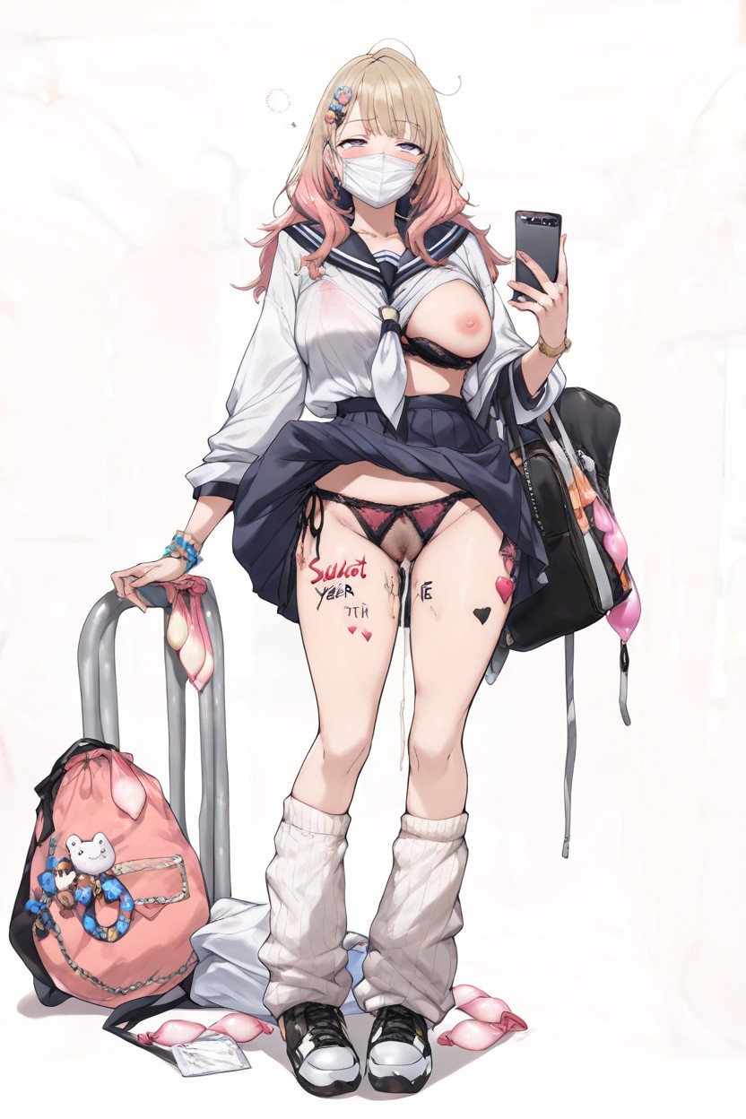 White Shirts And Pleets Skirt, 18+, Selfie Hentai AI Porn