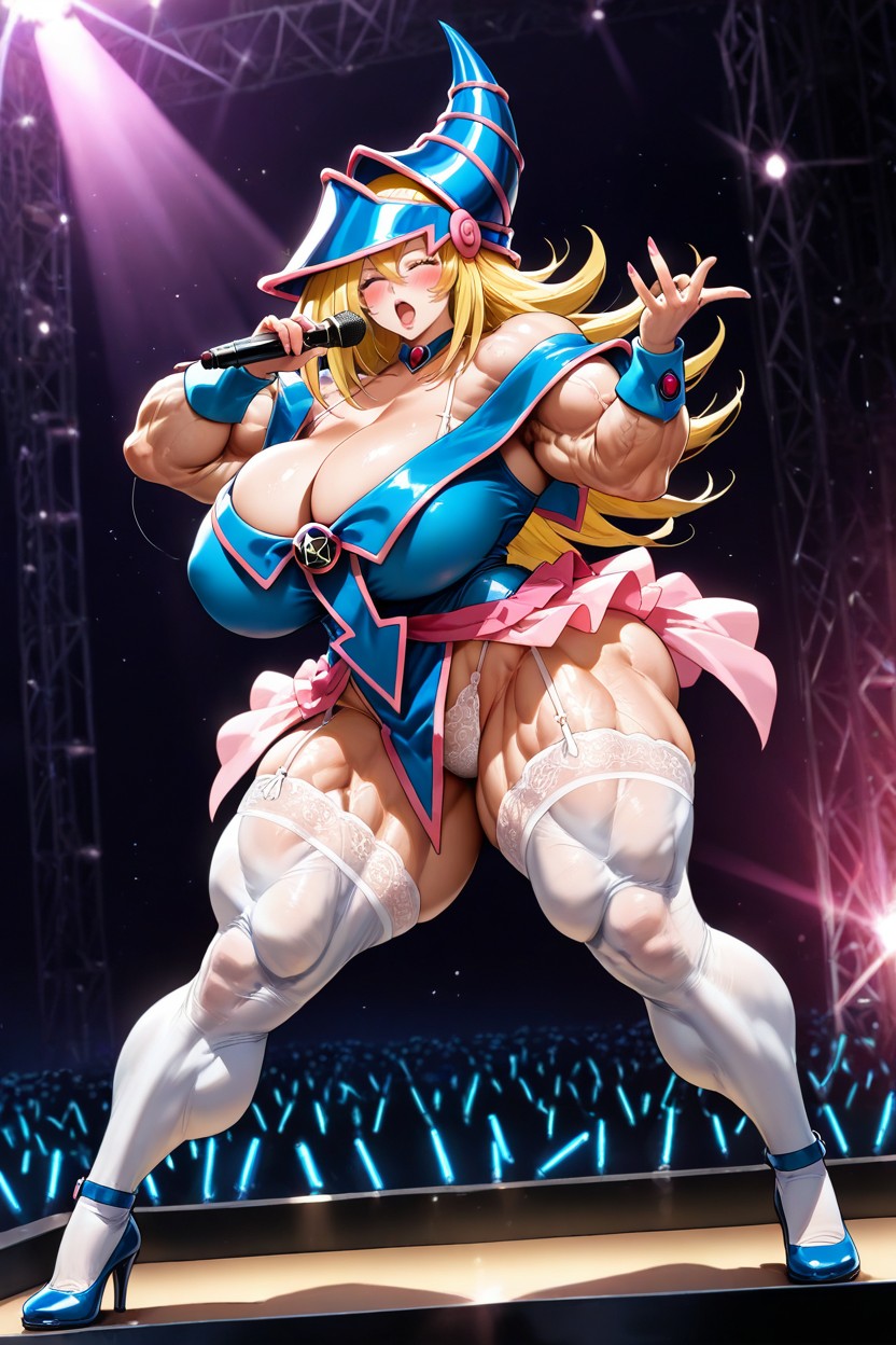 Deep Cleavage, Muscular Neck, Feminine Hentai AI Porn