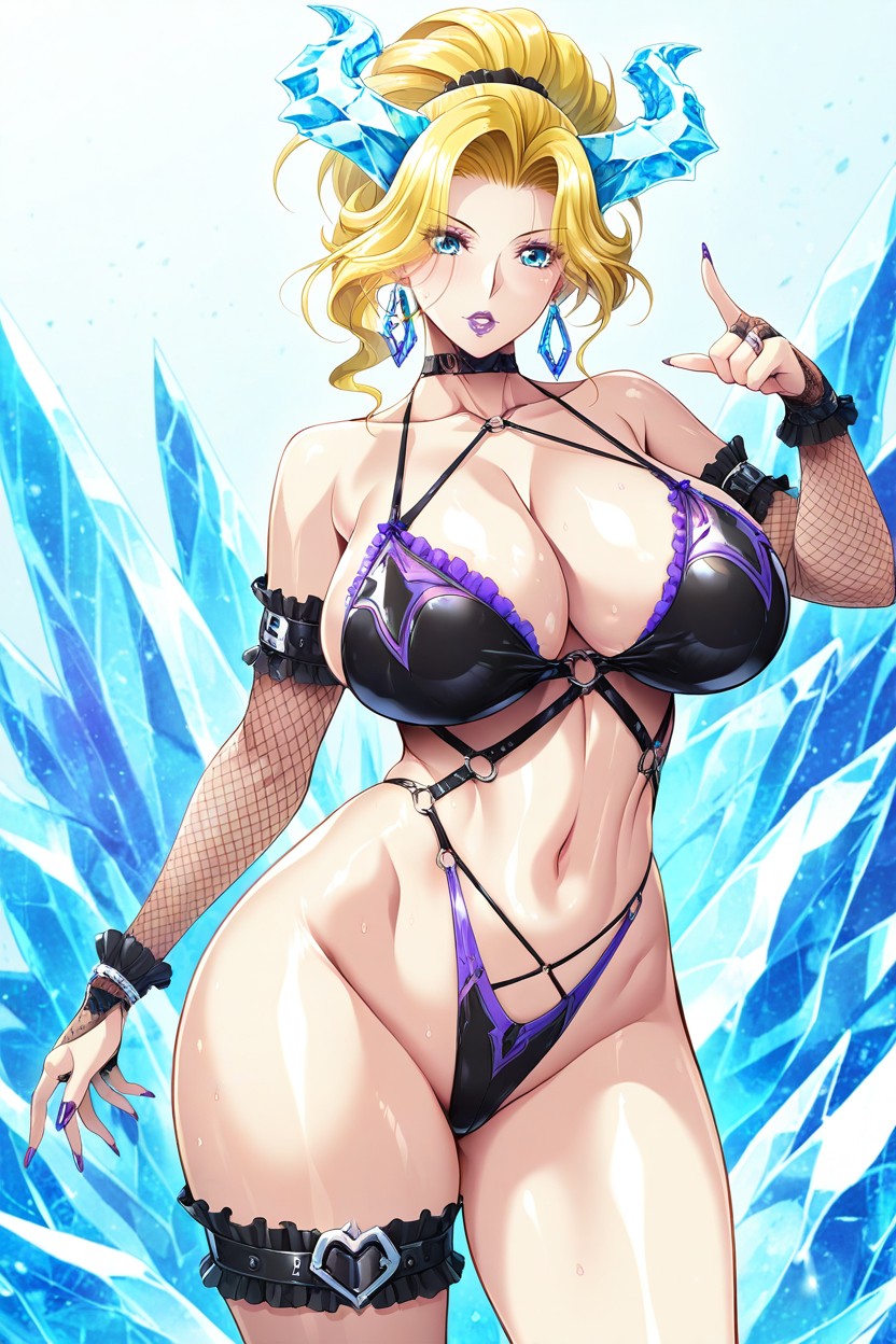 Demon, Blue Eyes, Navel Hentai AI Porn