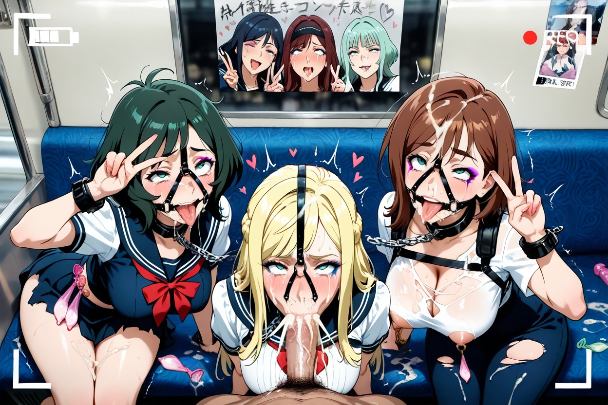 Exposed Breasts, Pov Blowjob, Medium Breast Hentai AI Porn