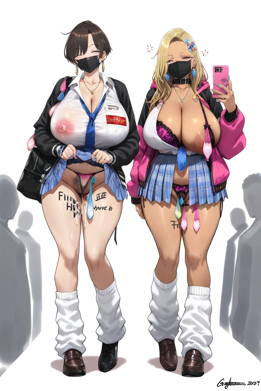 Cum Drip From Pussy, See Through Panties, Beautiful Tomboy Gyaru Hentai AI Porn