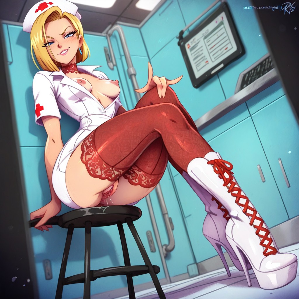 Pink Nipples, Female Has Her Hands In View, Focus Female Porno IA Hentai