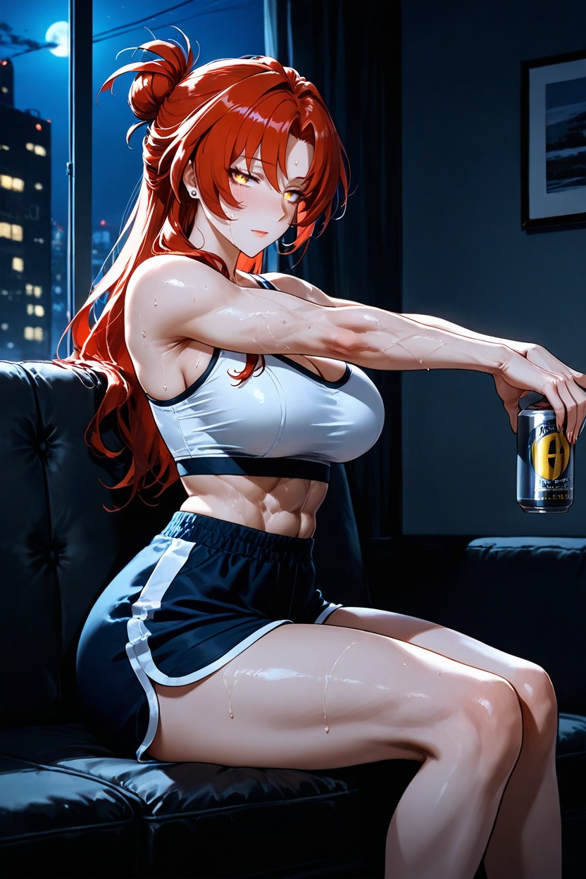 Oppressive, Handsome Mature Lady, Night Hentai AI Porn