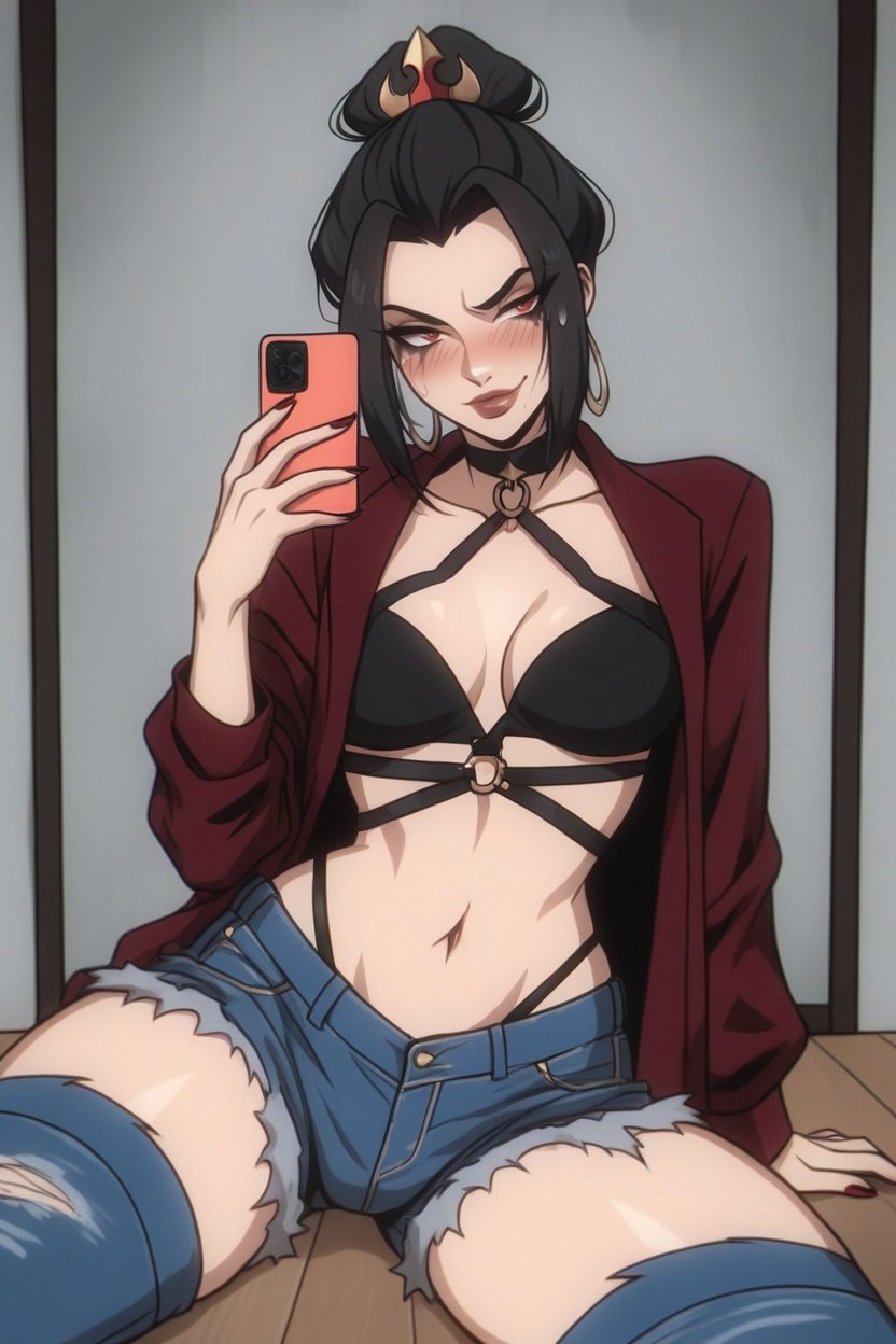 Horny Seductive Face, Slutty Makeup, Shock Lines 헨타이 AI 포르노