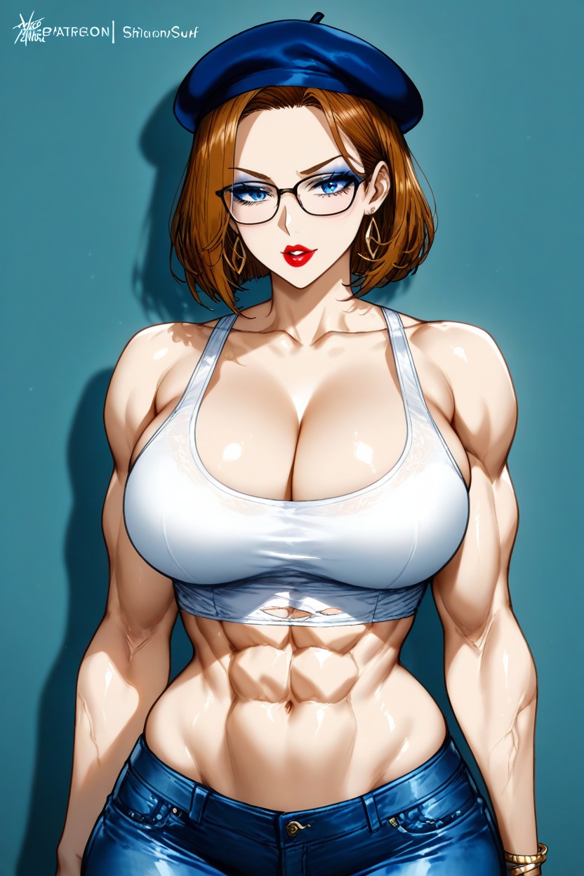 A Strong Gluteal Build, Big Breastse-cup, Wide Back Hentai AI Porn