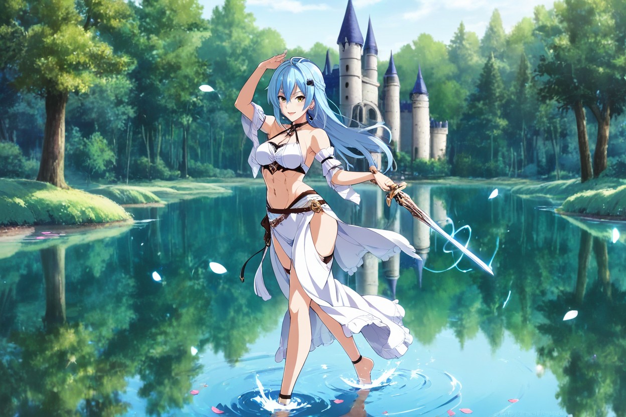 Grinning, Sound Effect, Throwing Flower Petals Hentai AI Porn