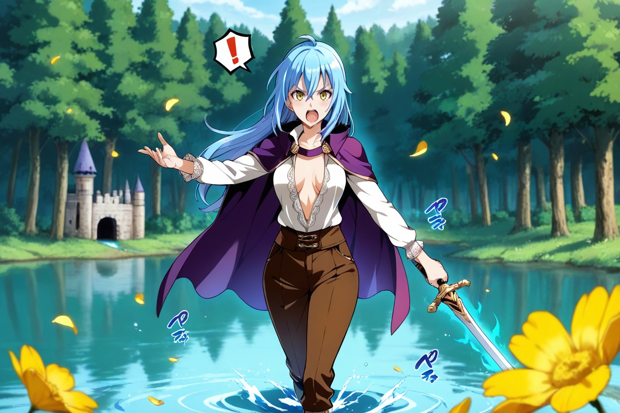 The Outfit Is Elegant, Confident, Female Hold Sword Porno IA Hentai