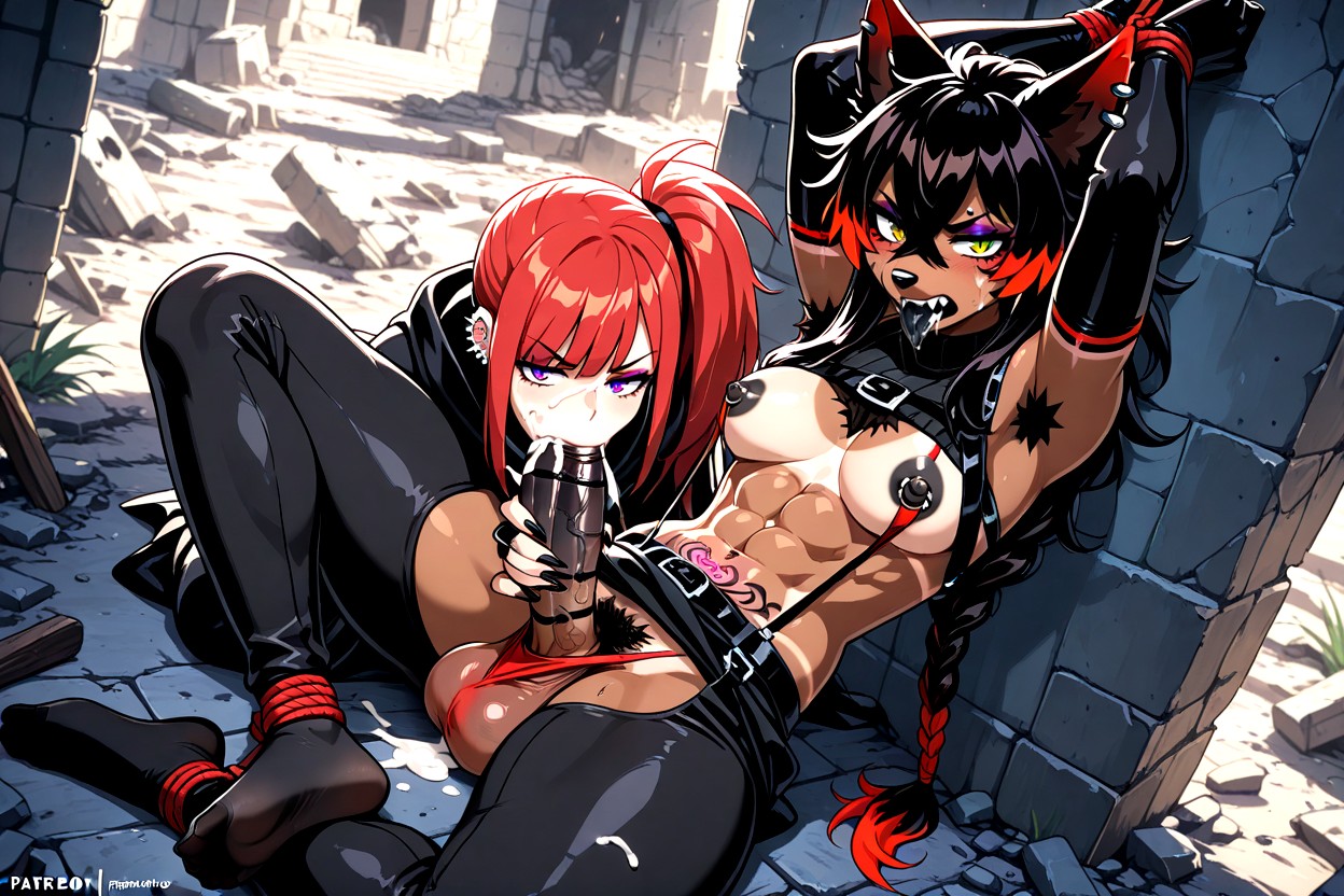 Nipple Rings, Pants, 縛り ヘンタイAIポルノ