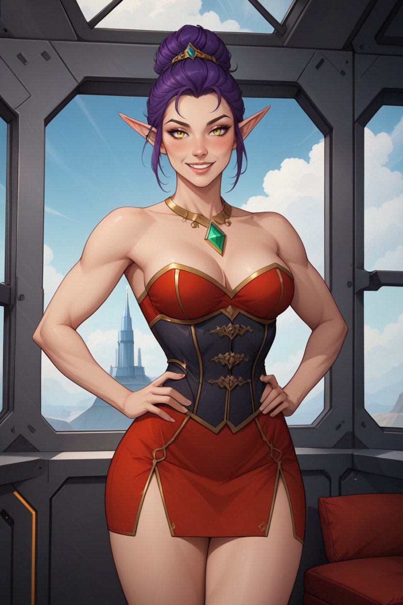 Low Bun, Pixie Cut, Spaceship Hentai AI Porn