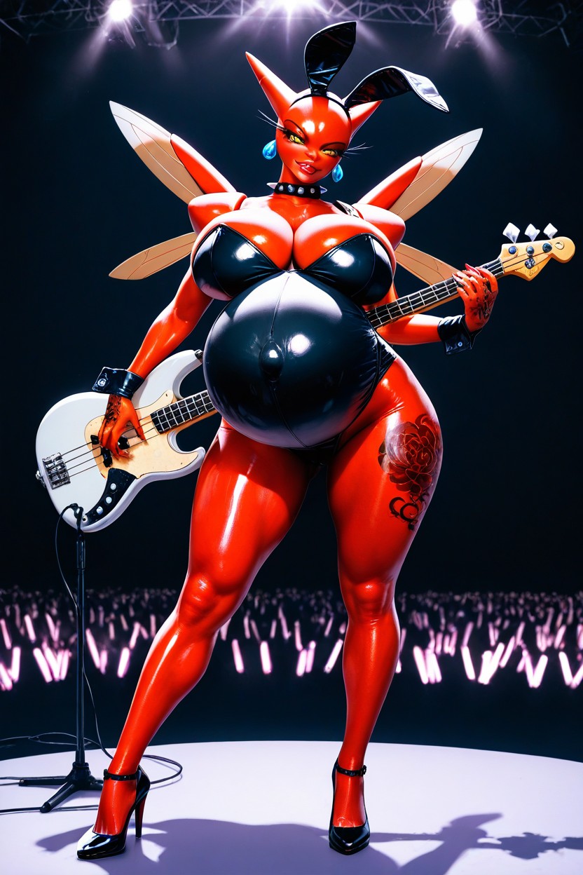 Very Blushed, Thick Lips, Scizor Pokemon Hentai IA pornografia