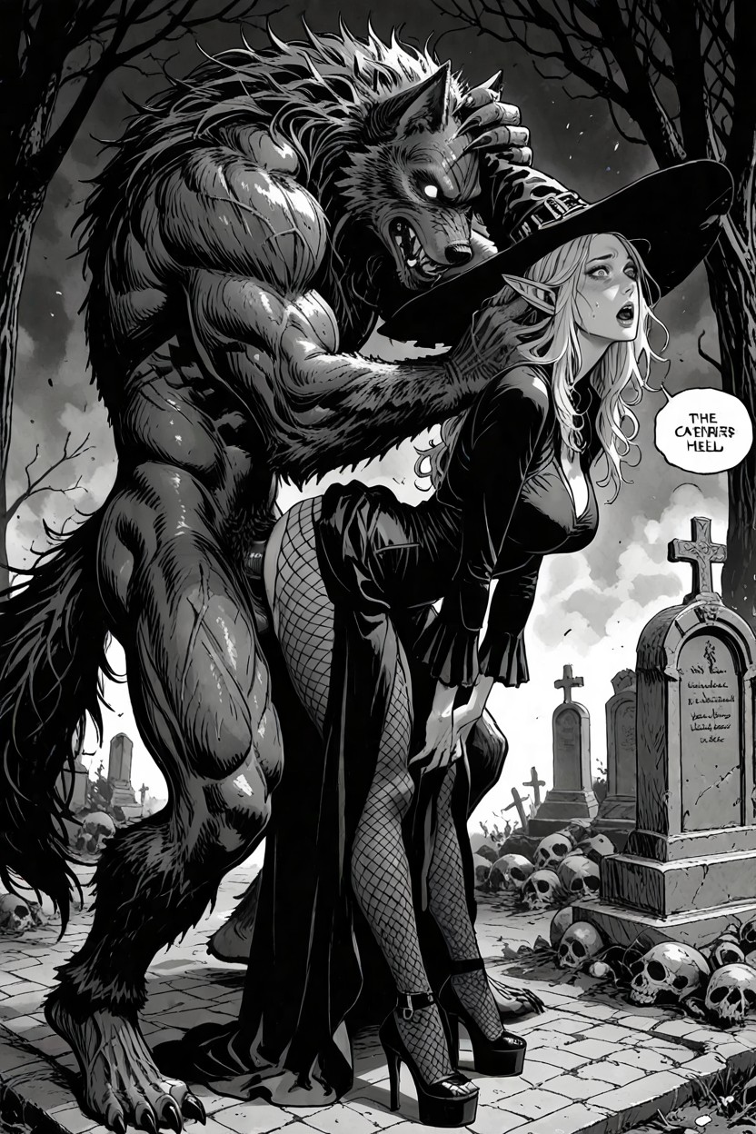 Rough Sex In Doggy Style, Fucked By Huge Muscular Werewolf, 18+ Porno IA Hentai
