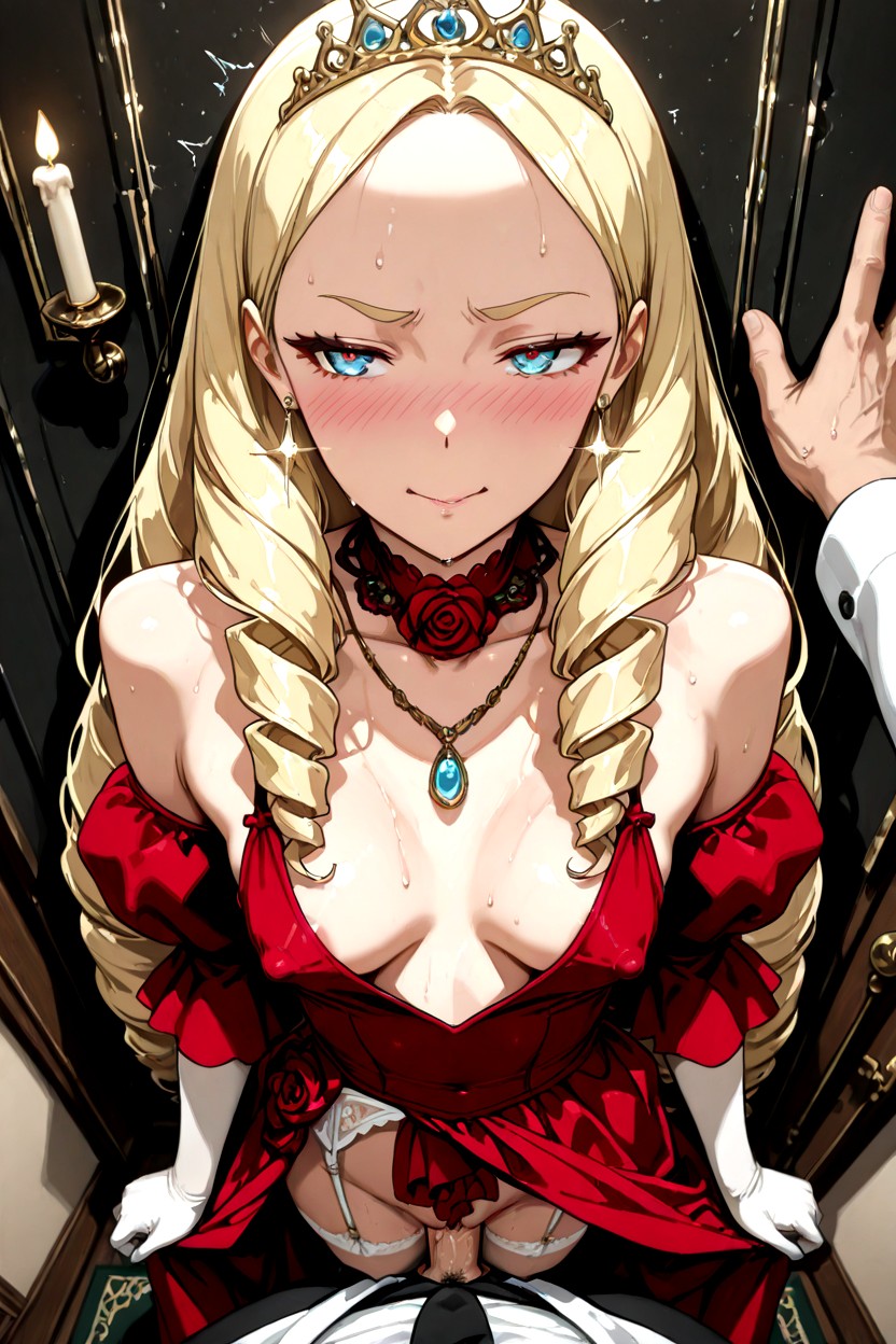 18+, Man's Face Not In Frame, She Rests Her Head Against The Wall Porno IA Hentai