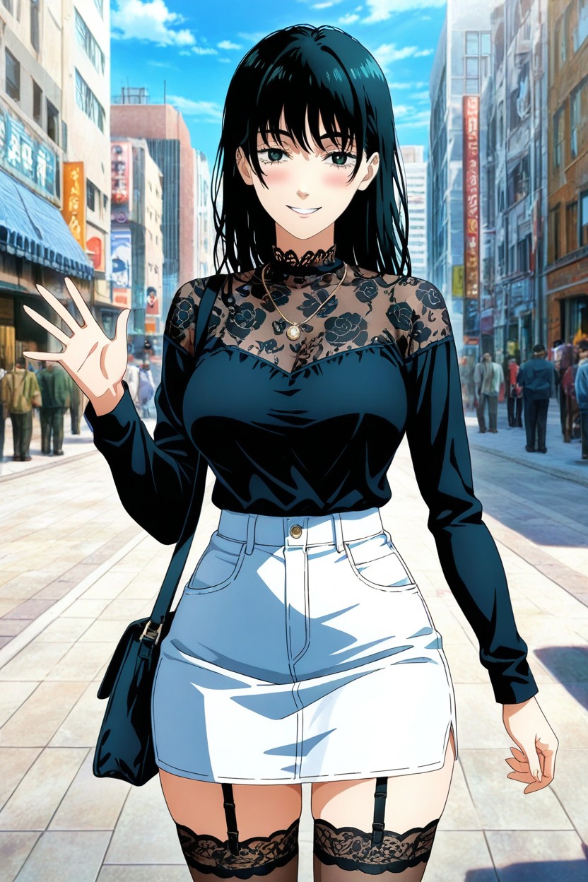 Studio Pierrot Artstyle, Big Boobs, Hair Down Hentai IA