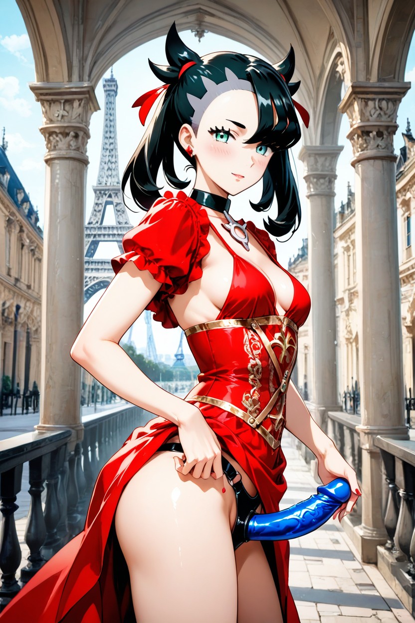 Detailed Eyes, French Flag, Anime Style Porno IA Hentai