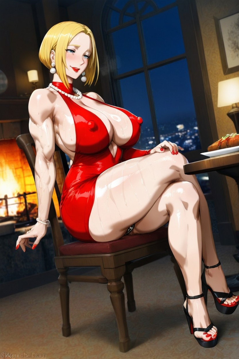 Thick Thighs, From Side, Evening Hentai IA