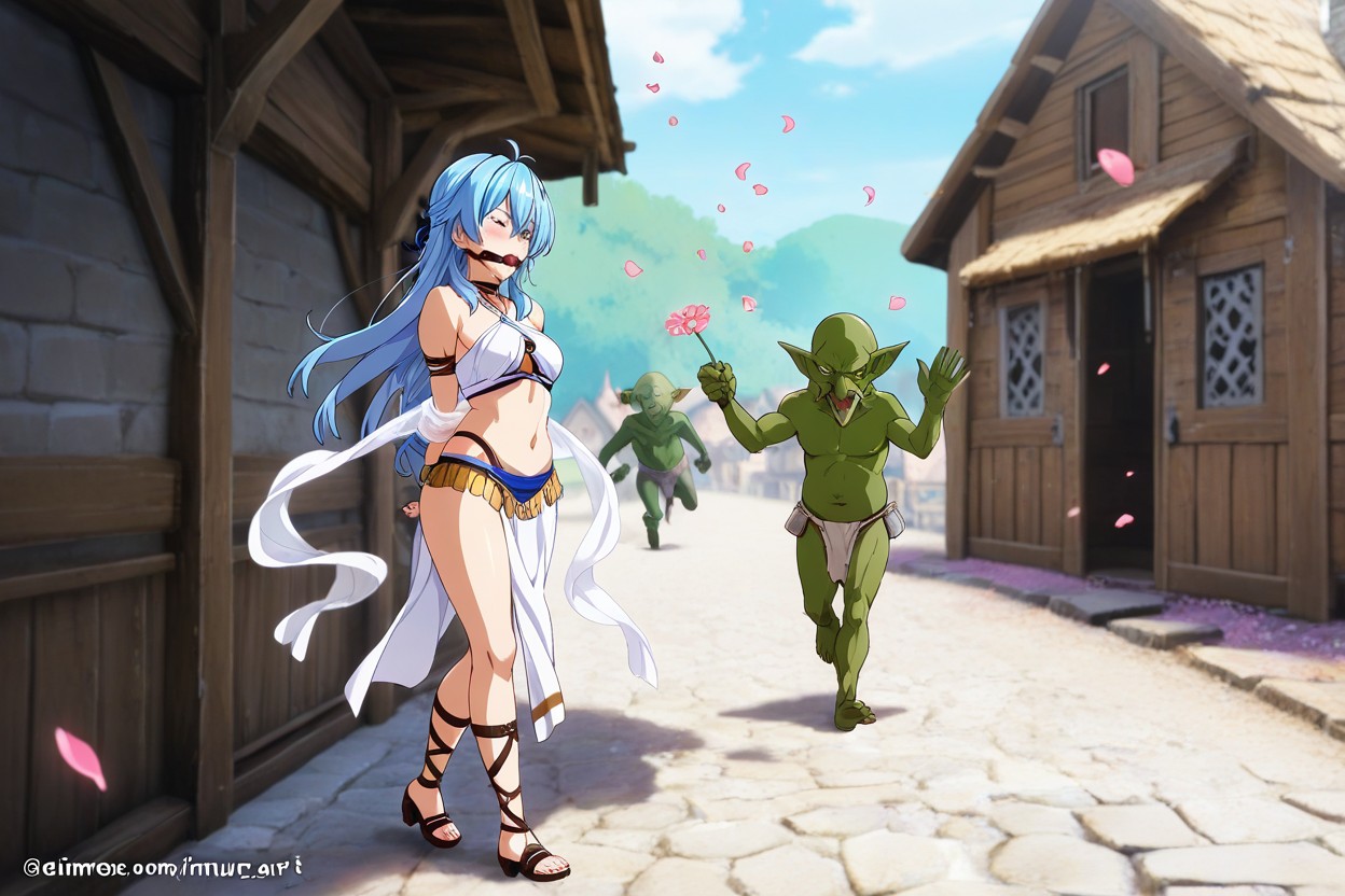 Day, Female Blue Hair, Cul Moyen Porno IA Hentai