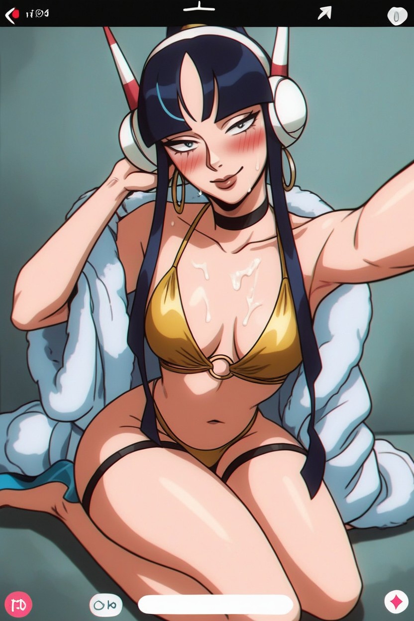 25+, Slutty Makeup, Extremely Large Puffy Silver Winter Coat Hentai AI Porn