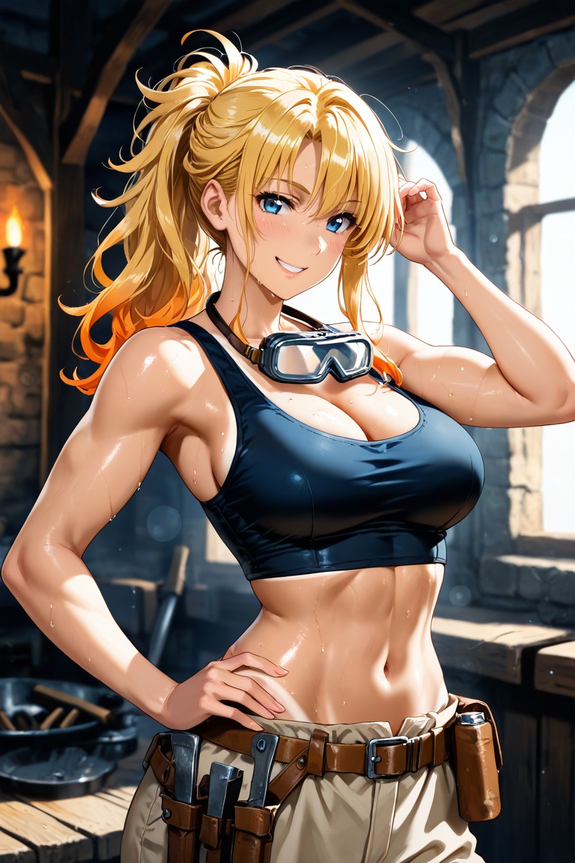 Messy Ponytail, 18+, Cinematic Lighting Hentai IA