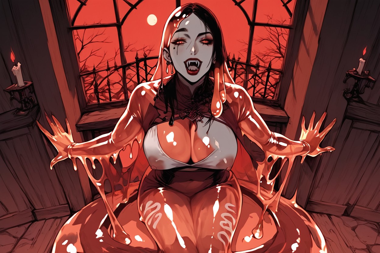 Oozing From The Hands, Bubbles, Splashes Of Swirl Around The Body Hentai AI Porn