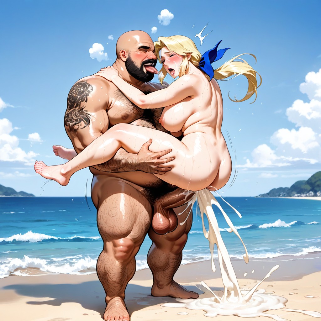 Adoration Des Pieds, Large Cock, Wet Hair Porno IA Hentai