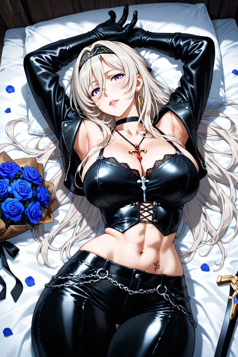 Face Slight Turn Side, Steel Finger Claw, Bust Shot Hentai IA