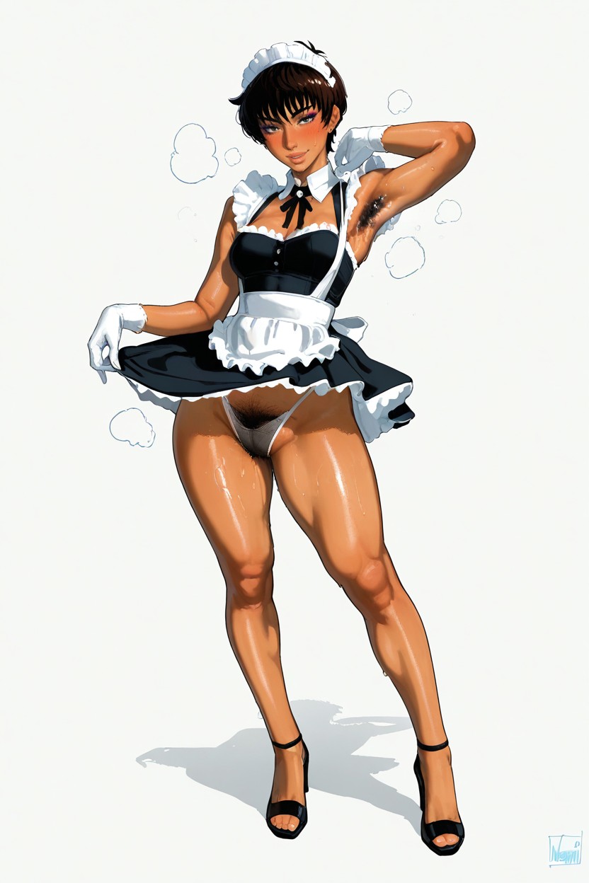 Oil Body, Mamimi Art Style, Detailed But Clean Rendering Hentai IA