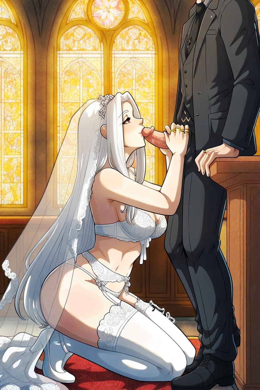 Medium Ass, Church, Long Hair Hentai AI Porn