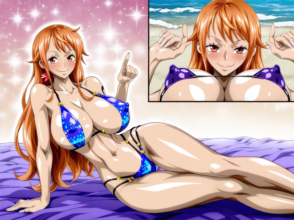 Massive Breast, Glossy Skin, Tan Skin Hentai AI Porn