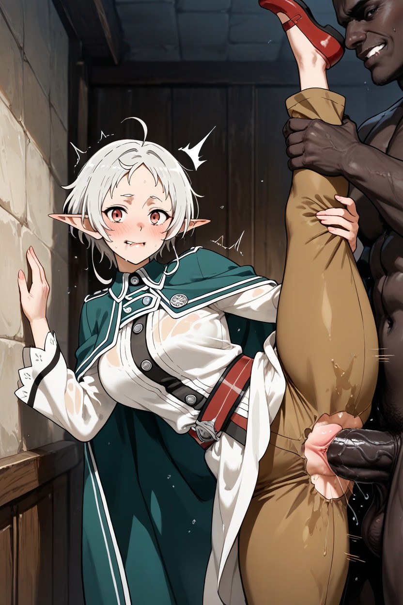 Straight Legs And A Horizontal Torso, Side View, Wide Splitting Legs Hentai AI Porn