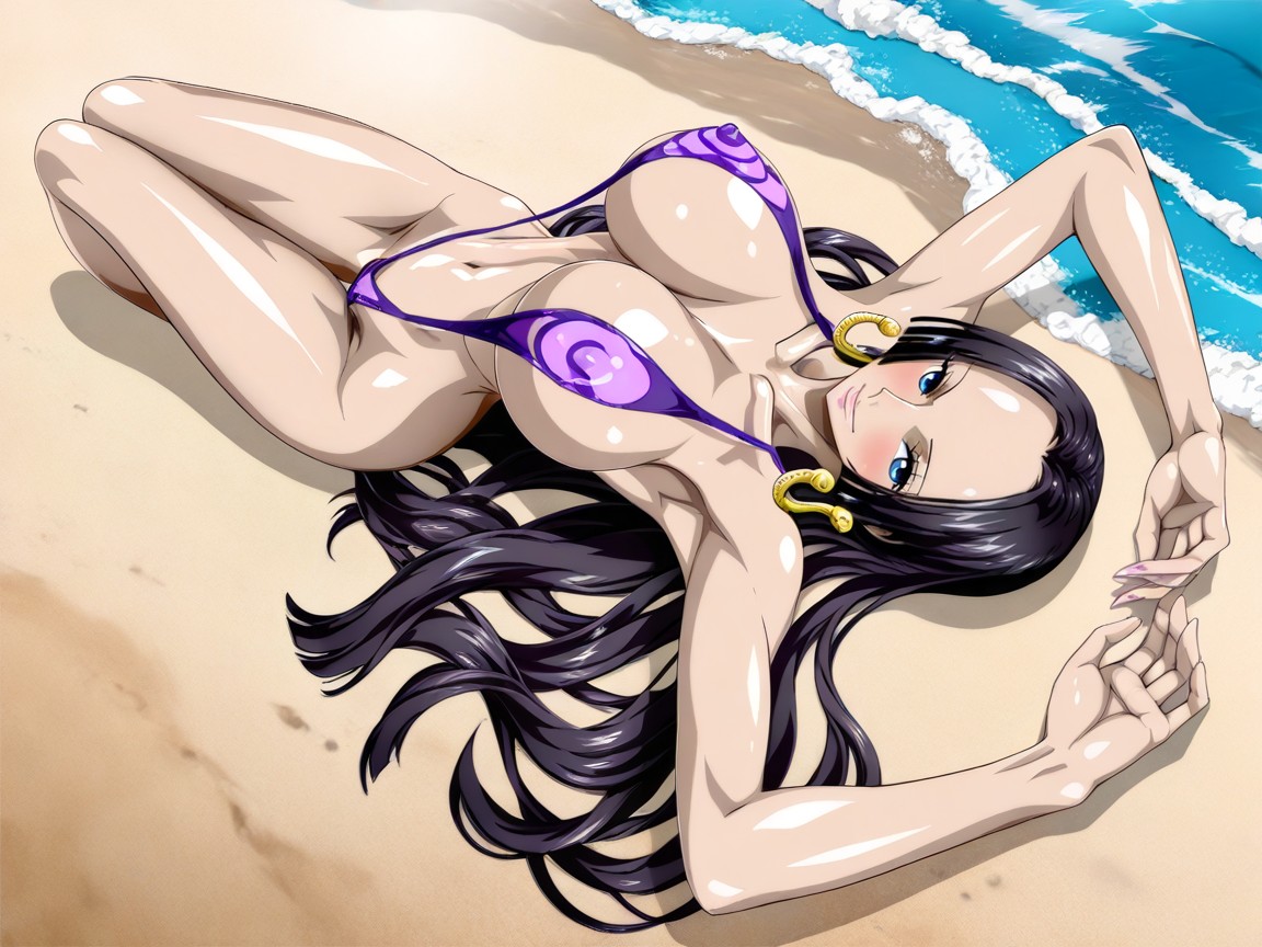 Boa Hancock From One Piece, Perfectly Round Tits, Top Down View Hentai IA