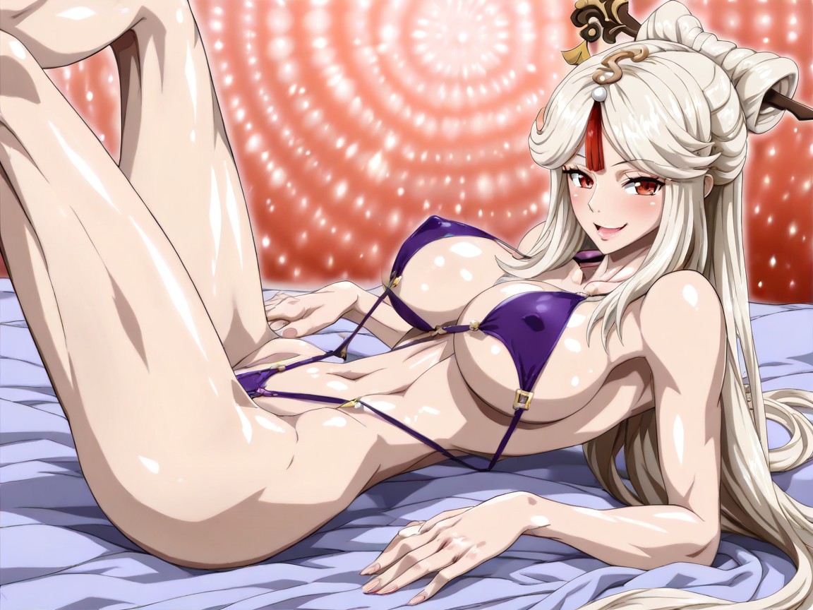 Perfectly Round Tits, Espiègle, Laying On Her Side Porno IA Hentai